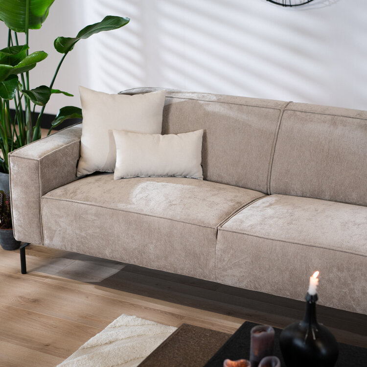 Sofa 3-Sitzer Kansas Stoff taupe