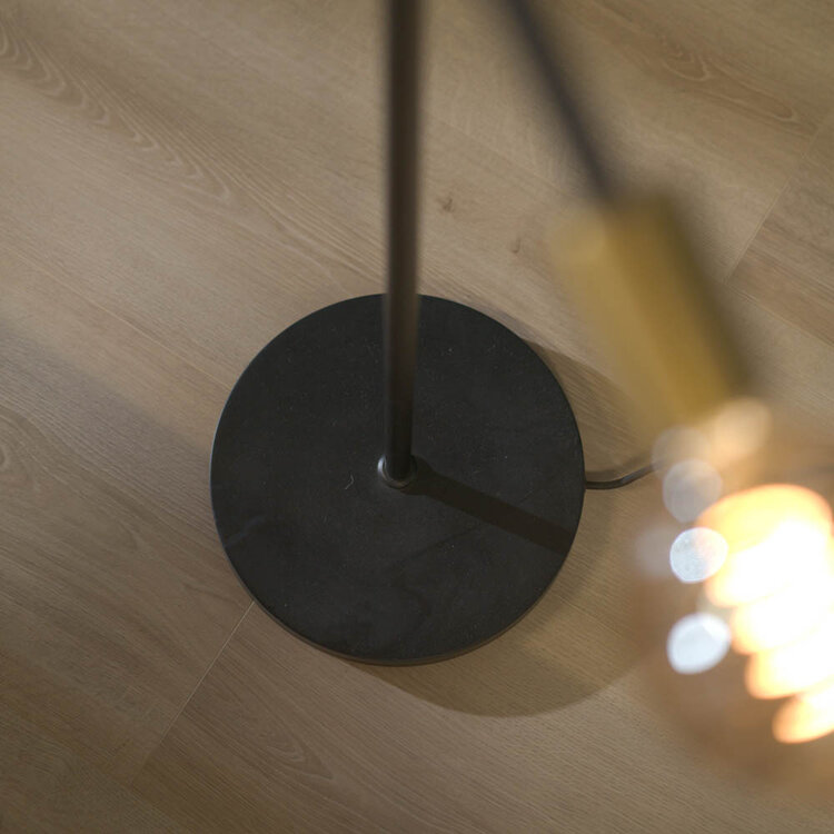 Stehlampe Harvey 6-flammig schwarz/ gold