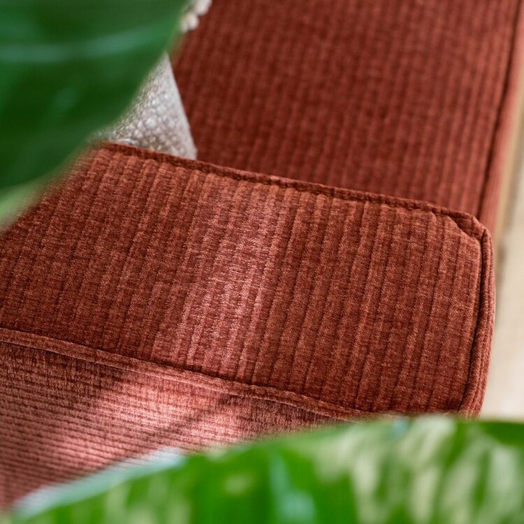 Ecksofa Kansas Chenille kupfer rechts