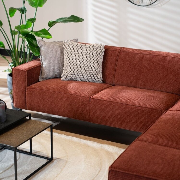 Ecksofa Kansas Chenille kupfer rechts