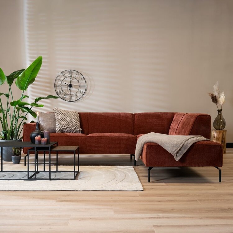 Ecksofa Kansas Chenille kupfer rechts