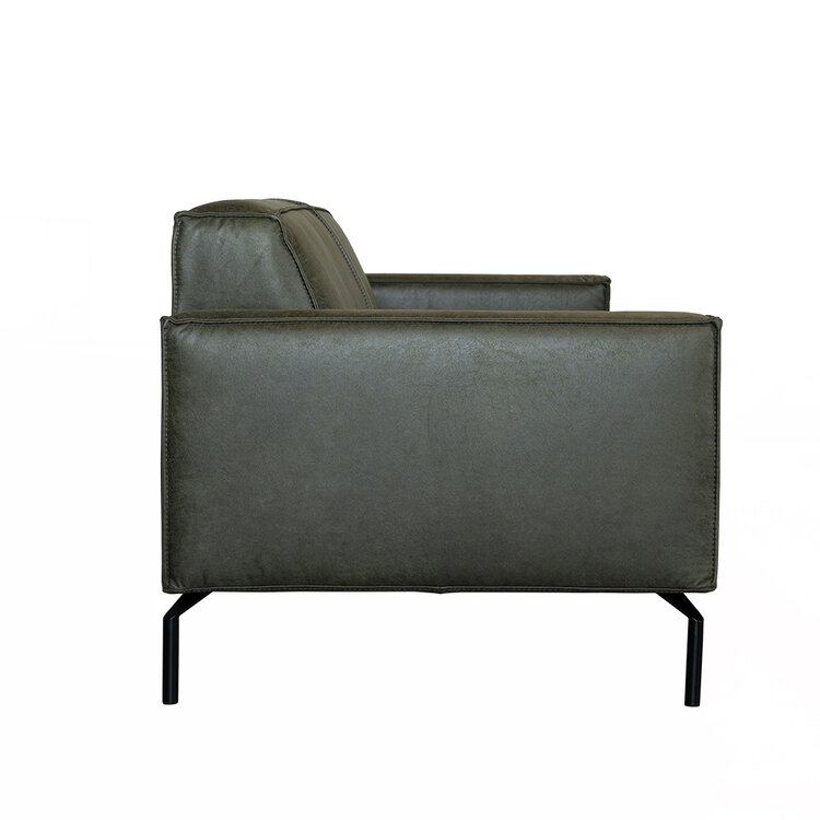 Ledersofa Kansas 3-Sitzer olivgrün