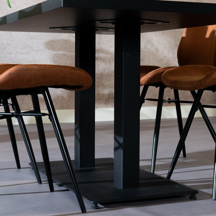 Esstisch Nils schwarz Melamin 140 x 80 cm