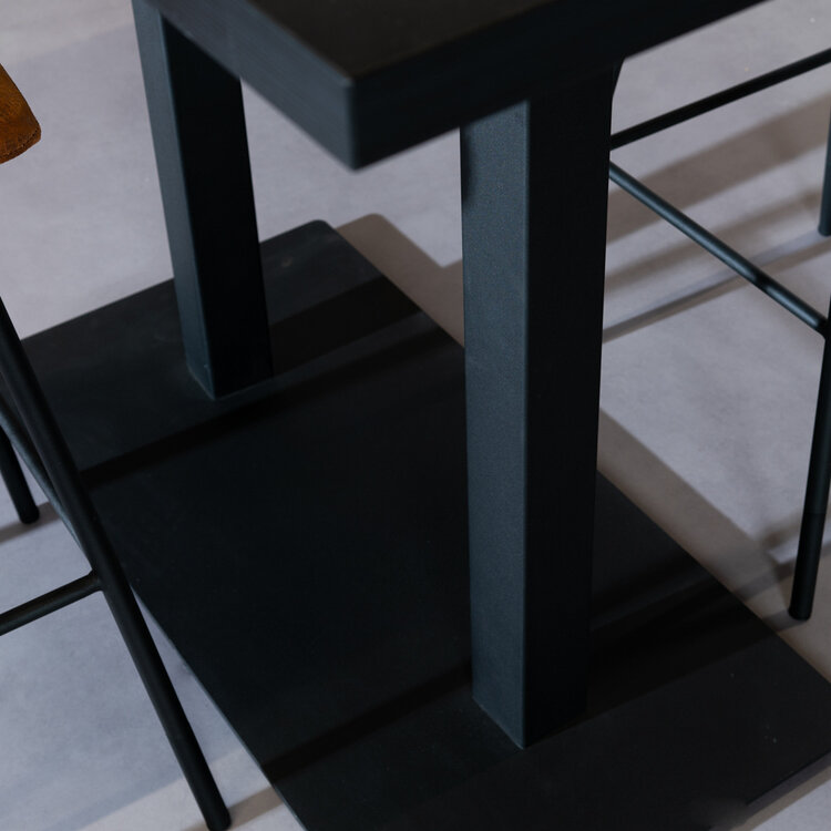 Bartisch Nils schwarz Melamin 140x80x109 cm