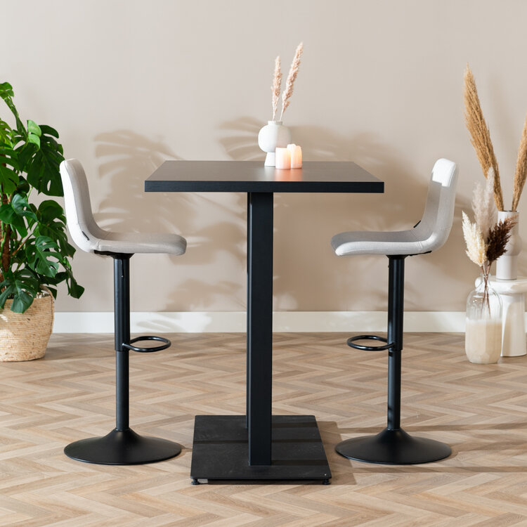 Bartisch Nils schwarz Melamin 140x80x109 cm