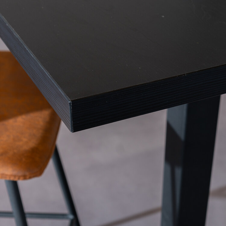 Bartisch Nils schwarz Melamin 140x80x109 cm