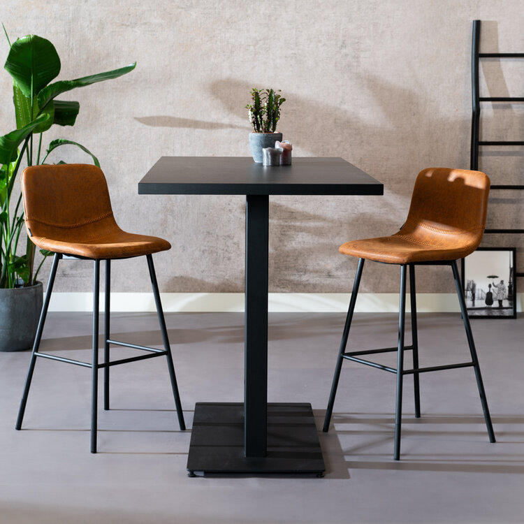 Bartisch Nils schwarz Melamin 160 x 80 x 109 cm