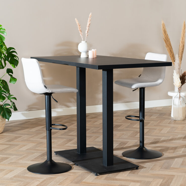 Bartisch Nils schwarz Melamin 160 x 80 x 109 cm