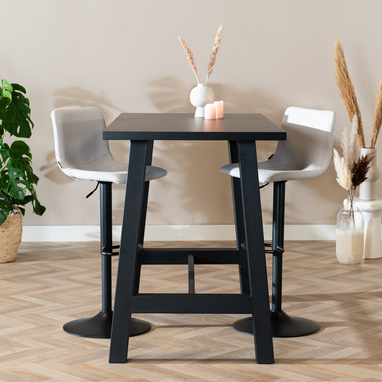 Bartisch Disa schwarz Melamin 160 x 80 x 106 cm