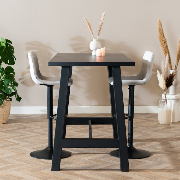 Bartisch Disa schwarz Melamin 160 x 80 x 106 cm