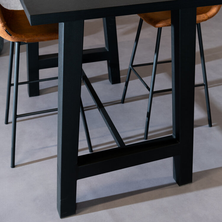 Bartisch Disa schwarz Melamin 160 x 80 x 106 cm