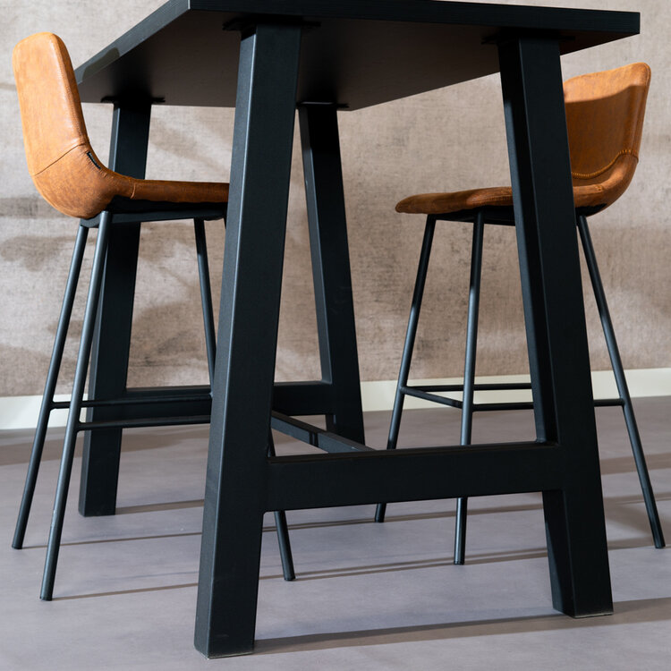 Bartisch Disa schwarz Melamin 160 x 80 x 106 cm