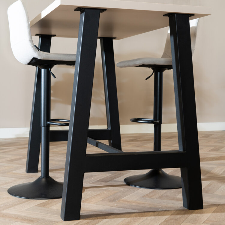 Bartisch Disa beige Melamin 160 x 80 x 106 cm