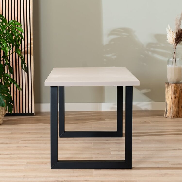 Esstisch Alec beige Melamin 160 x 80 cm