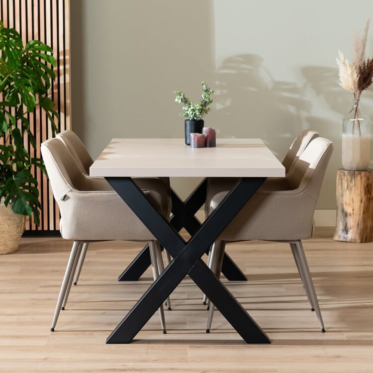 Esstisch Bodo beige Melamin 160 x 80 cm