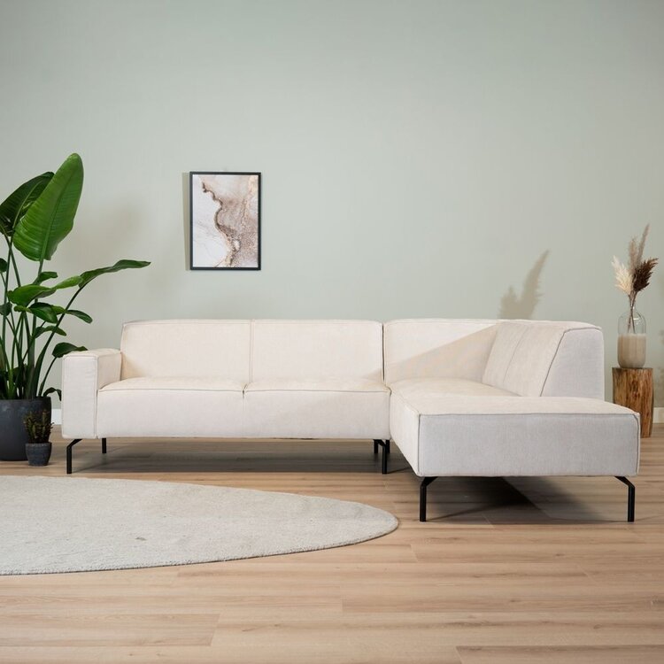 Ecksofa Kansas Stoff beige rechts