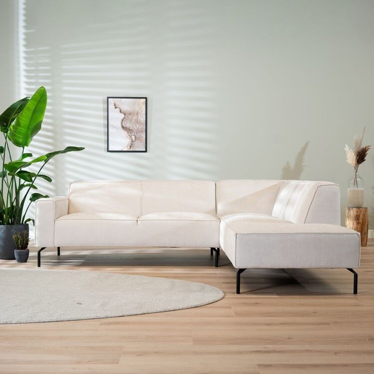 Ecksofa Kansas Stoff beige rechts