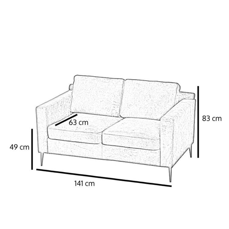 Sofa 2-Sitzer Orlando Stoff taupe