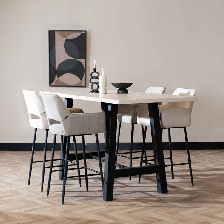 Bartisch Disa beige Melamin 220 x 90 x 106 cm