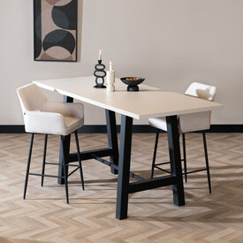 Bartisch Disa beige Melamin 220 x 90 x 106 cm