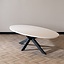 Esstisch Carl dänisch oval beige Melamin 270 x 130 cm