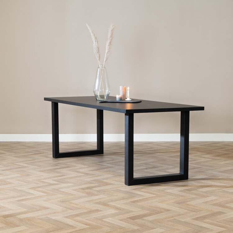 Esstisch Alec schwarz Melamin 220 x 90 cm