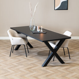 Esstisch Bodo schwarz Melamin 220 x 90 cm