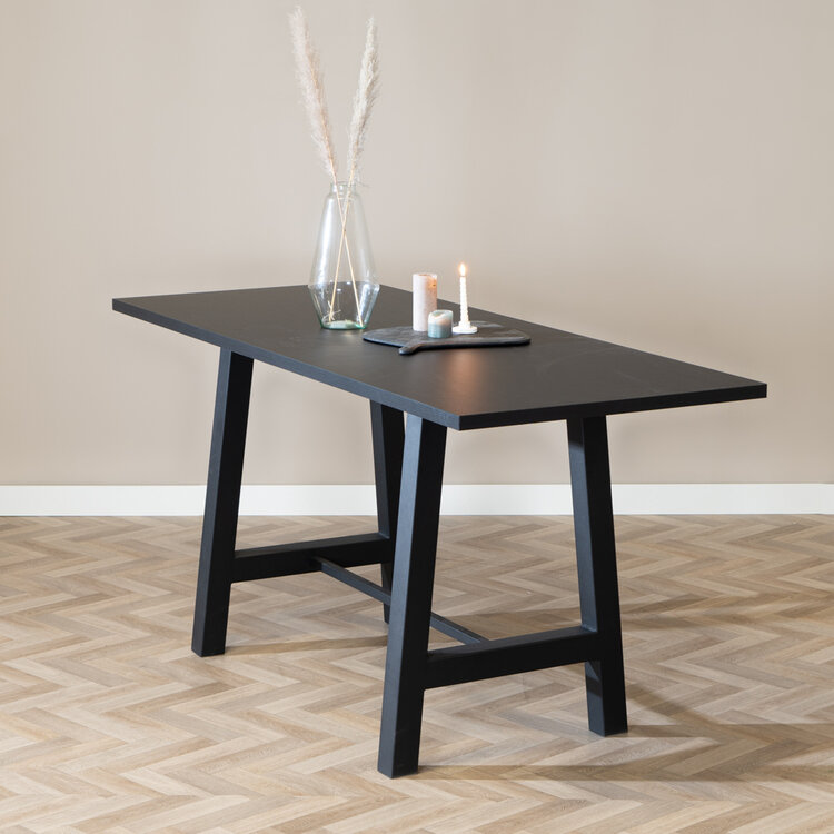 Bartisch Disa schwarz Melamin 220 x 90 x 106 cm