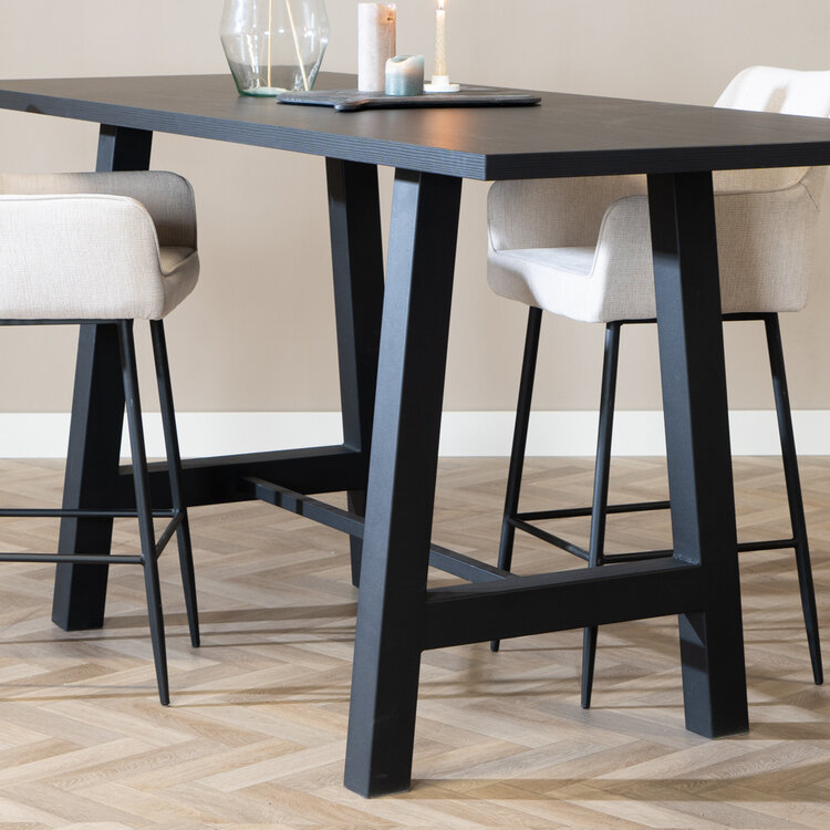 Bartisch Disa schwarz Melamin 220 x 90 x 106 cm