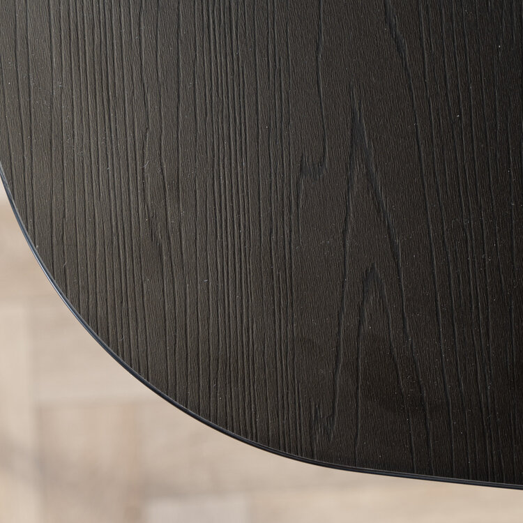 Esstisch Dio dänisch oval schwarz Melamin 240 x 120 x 76 cm