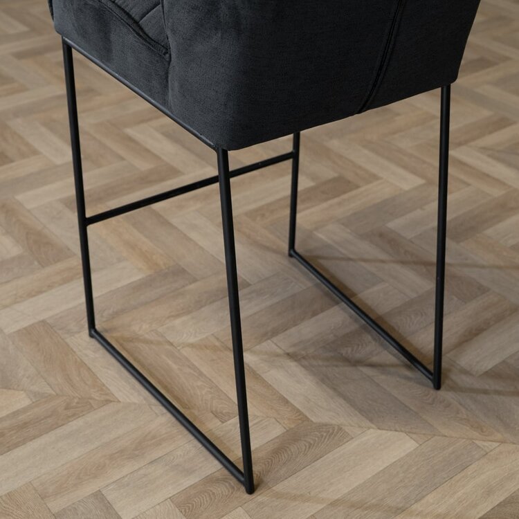 Barhocker Stoff Jelle schwarz  82 cm