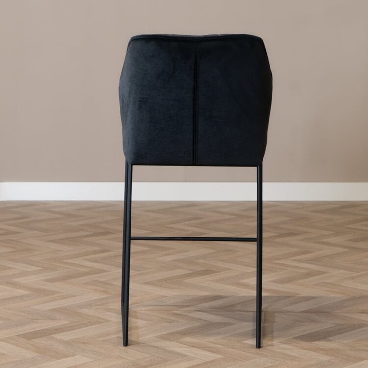 Barhocker Stoff Jelle schwarz  82 cm