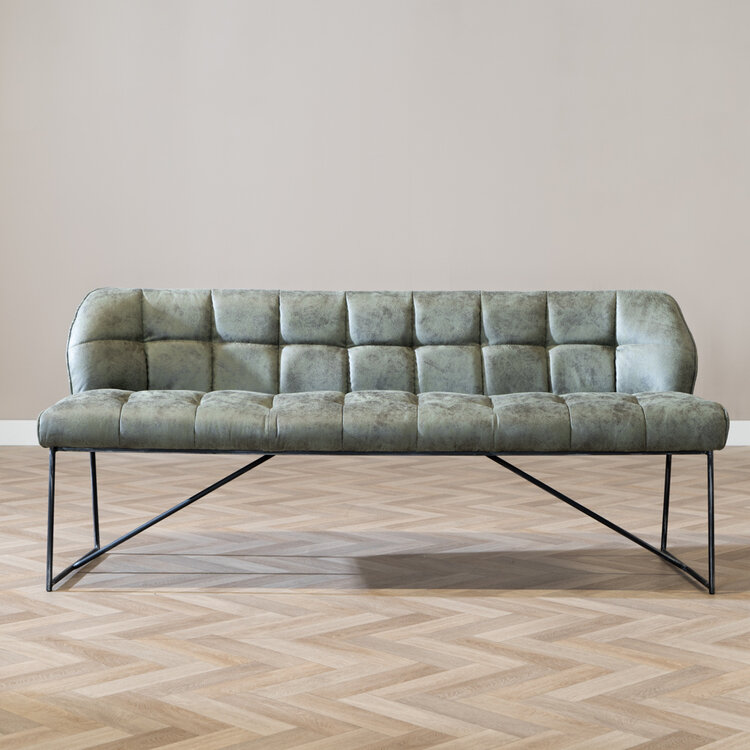 Esszimmerbank Mikrofaser Abel grün 185 cm