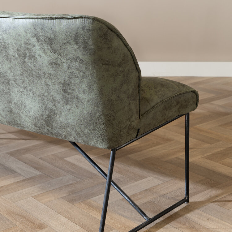 Esszimmerbank Mikrofaser Abel grün 185 cm