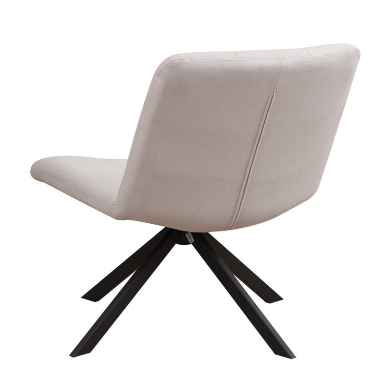 Sessel Eevi recycelter Stoff drehbar off white