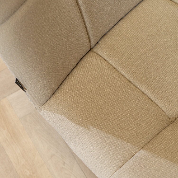 Sessel Eevi taupe recycelter Stoff drehbar