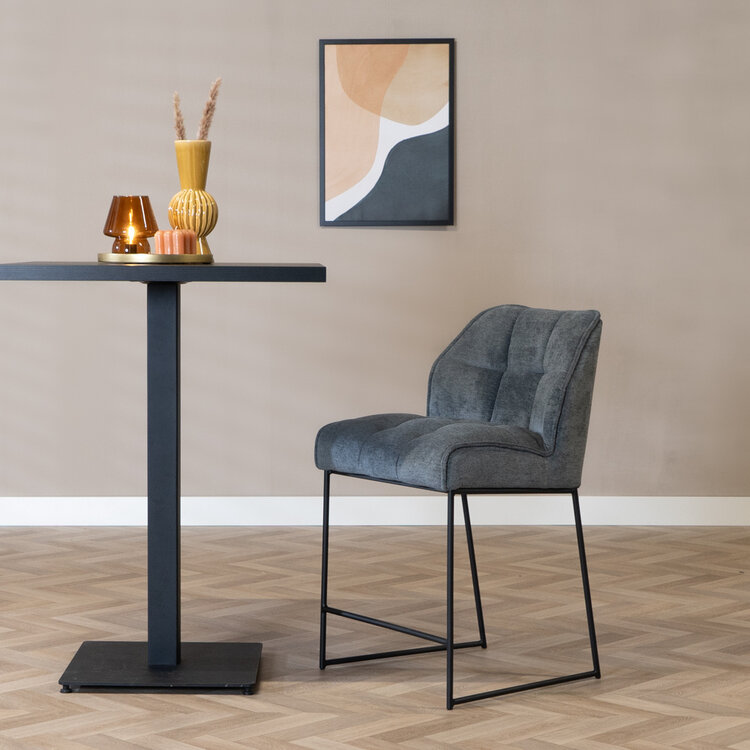 Barhocker Stoff Jelle anthrazit 70 cm