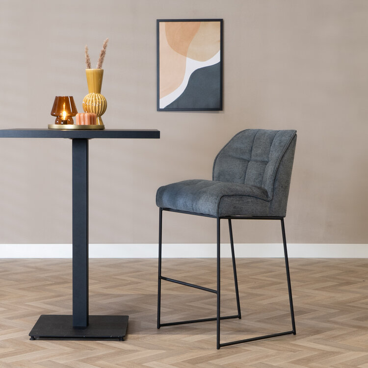 Barhocker Stoff Jelle anthrazit 82 cm