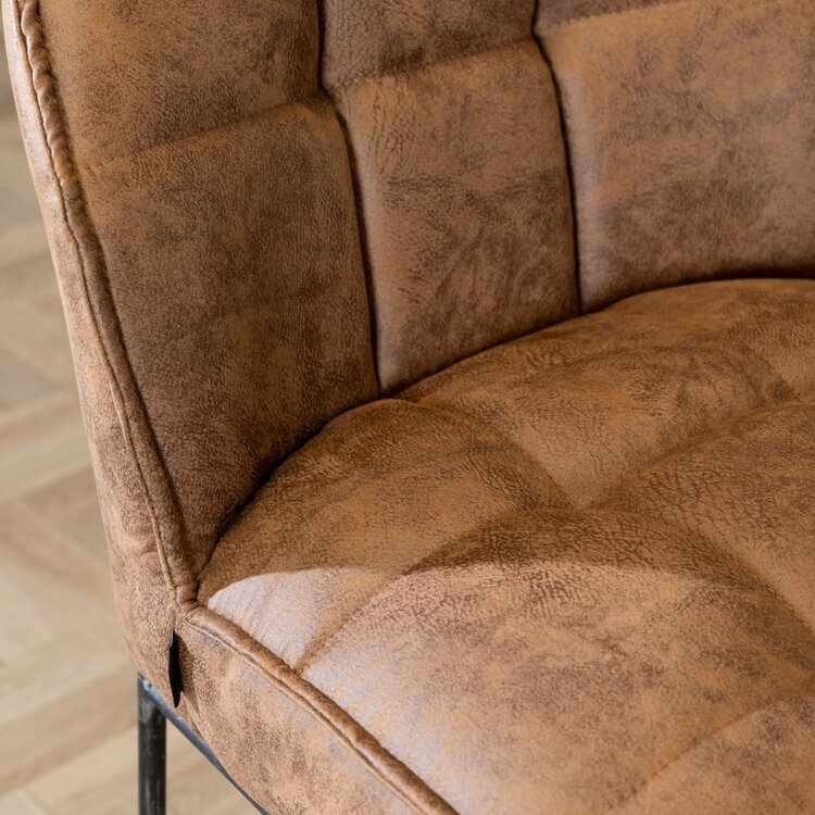 Barhocker Microfaser Abel cognac 70 cm