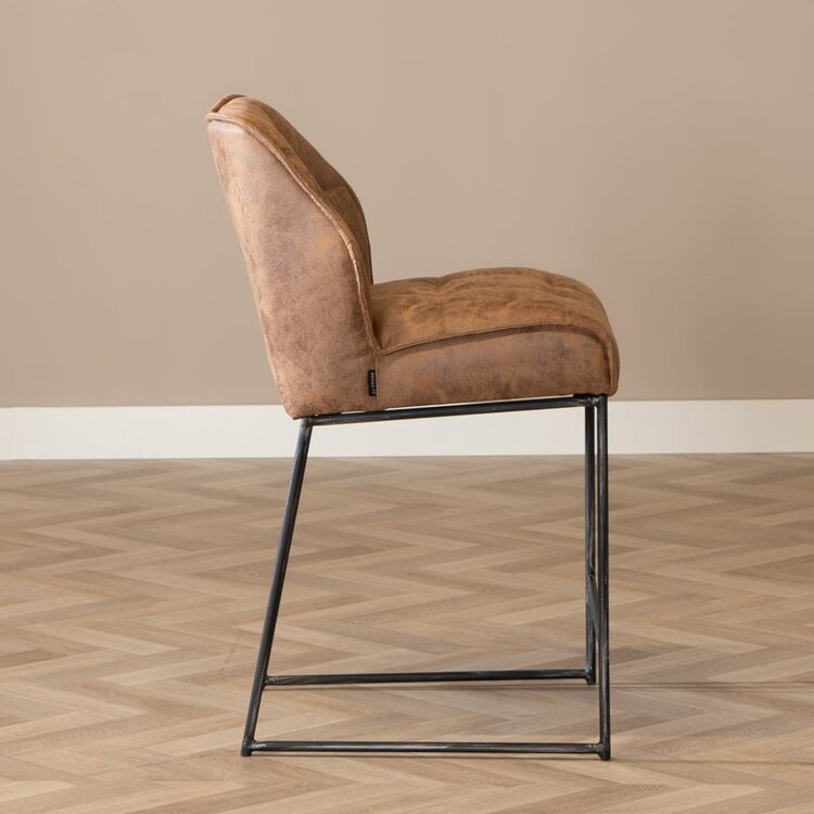 Barhocker Microfaser Abel cognac 70 cm