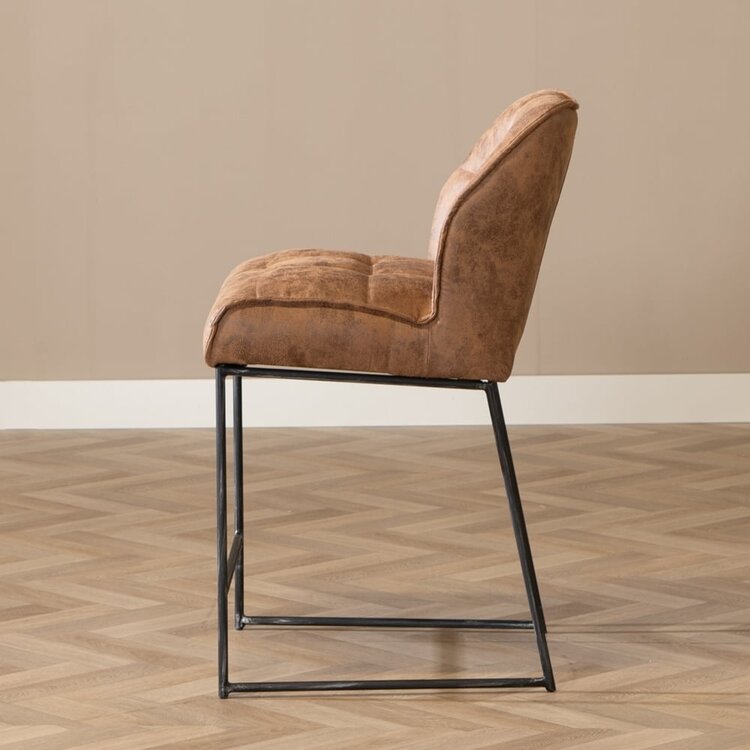 Barhocker Microfaser Abel cognac 70 cm