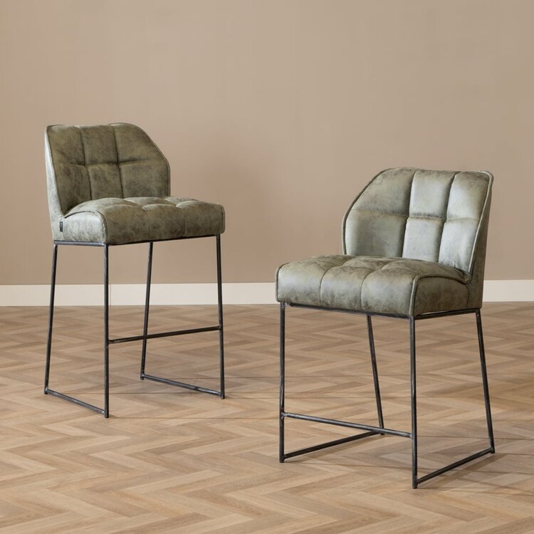 Barhocker Microfaser Abel grün 70 cm