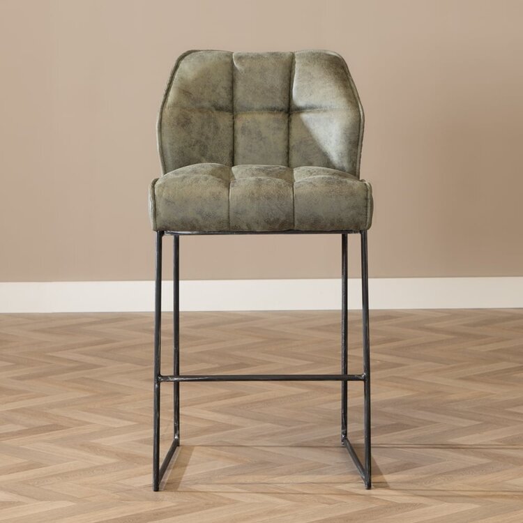 Barhocker Microfaser Abel grün 82 cm