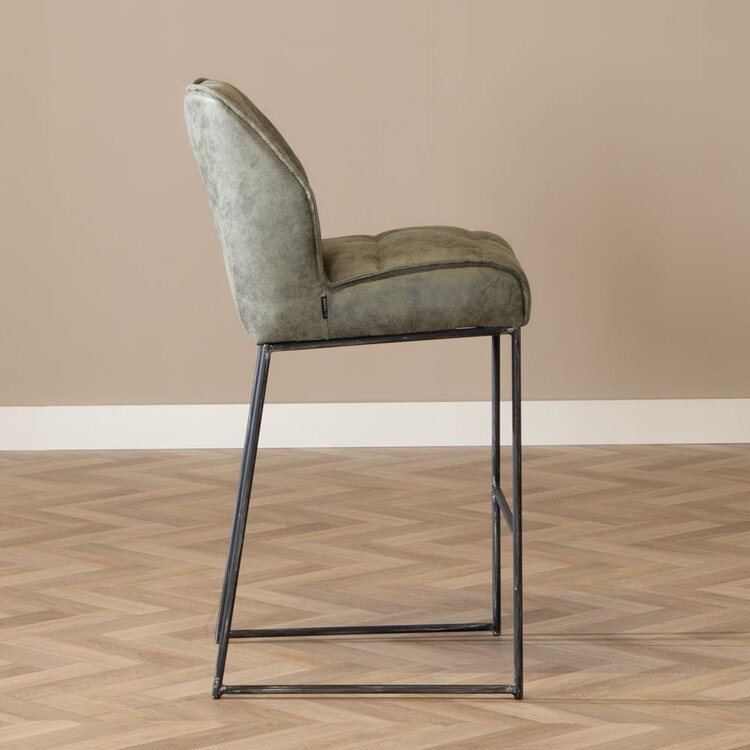 Barhocker Microfaser Abel grün 82 cm