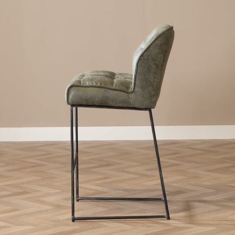 Barhocker Microfaser Abel grün 82 cm