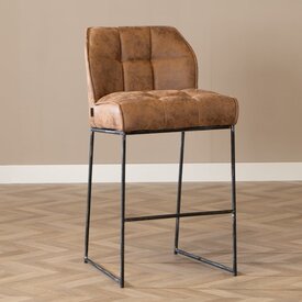 Barhocker Microfaser Abel cognac 82 cm