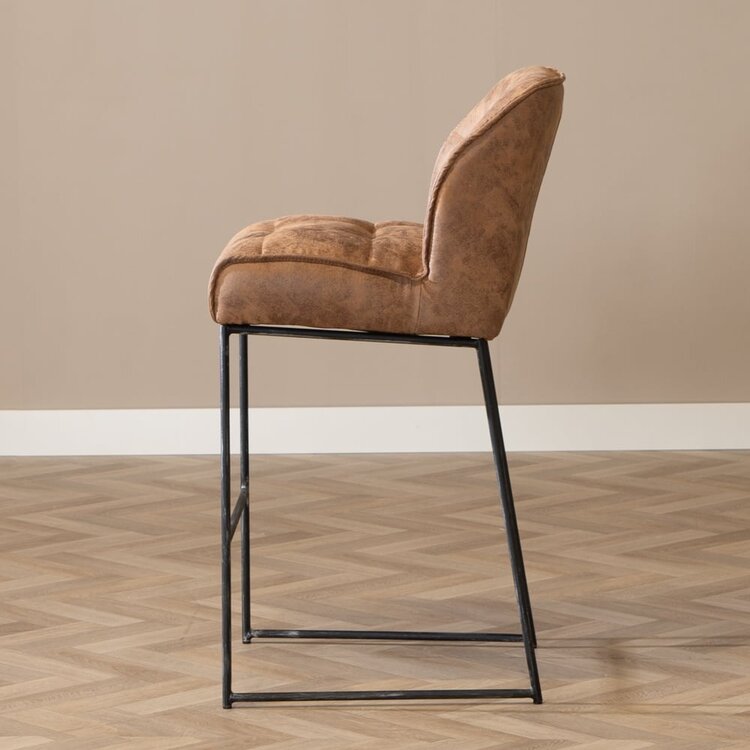 Barhocker Microfaser Abel cognac 82 cm