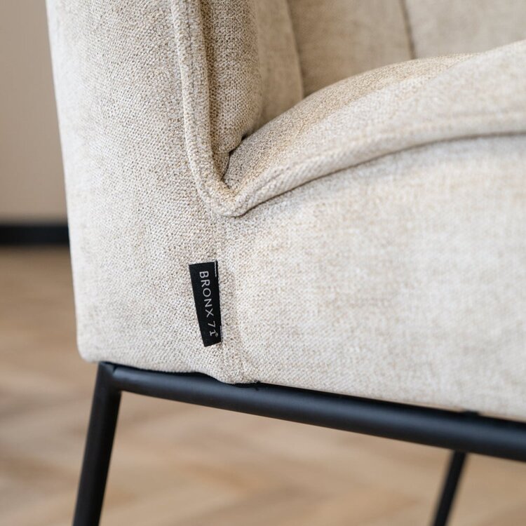 Barhocker Stoff Jelle taupe 70 cm