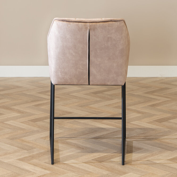 Barhocker Janna Samt taupe 70 cm