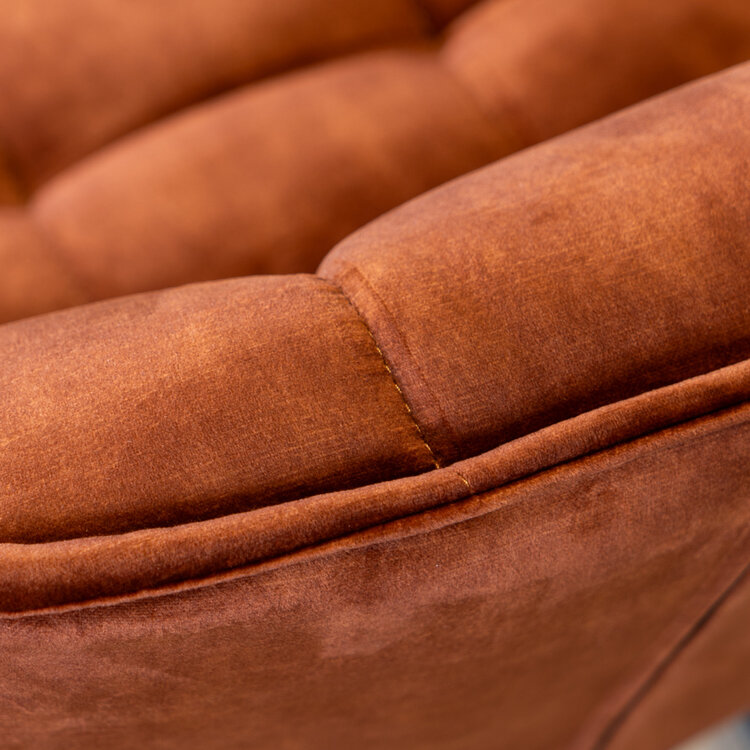 Barhocker Janna Samt kupfer 70 cm